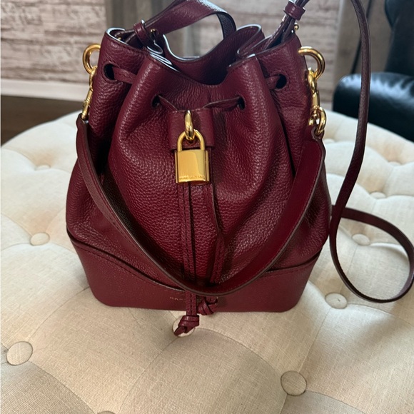 Marc Jacobs Handbags - Marc Jacobs Deep Red Leather Shoulder Bag